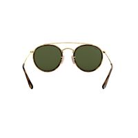 Ray-Ban RB3647N 001-51 Round Double Bridge Gold / Green Lenses