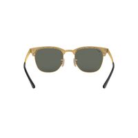 Ray-Ban RB3716 187/58-51 Clubmaster Metal Black On Gold / Green Classic G-15 Polarised Lenses