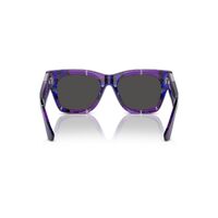 Burberry BE4424 411387-52 Check Violet / Dark Grey Lenses