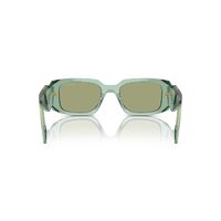 Prada PR17WS 11R10E-49 Transparent Sage / Green Mirror Internal Silver Lenses