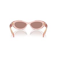 Prada PR26ZS 19Q10D-55 Transparent Peach / Light Brown Lenses