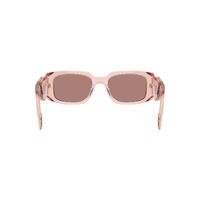 Prada PR17WSF 19Q10D-51 Transparent Peach / Light Brown Lenses