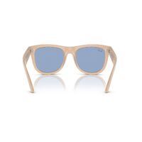 Ray-Ban RBR0502S 678072-53 Wayfarer Reverse Opal Beige & Honey / Light Blue Lenses