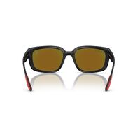 Ray-Ban RB4443M F602A1-57 Scuderia Ferrari Collection Black / Green Mirror Blue Polarised Lenses