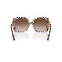 Dolce & Gabbana DG4475 321713-56 Havana On White Barrow / Brown Gradient Lenses