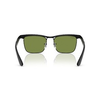 Ray-Ban RB3875 006/4E-56 Wayfarer Deluxe Matte Black / Green Lenses