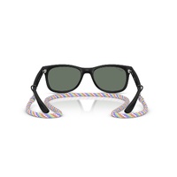 Ray-Ban Junior RJ9052S 7028Y4-47 New Wayfarer Rubber Black / Green Silver Mirror Lenses