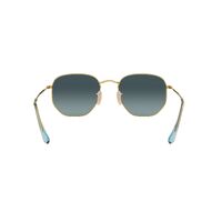 Ray-Ban RB3548N 91233M-51 Hexagonal Gold / Blue Gradient Lenses