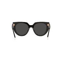 Prada PR14WSF 09Q5S0-53 Black w Talc / Dark Grey Lenses