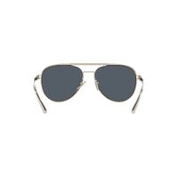 Prada PR54ZS 17F09T-57 Silver w Pale Gold / Dark Grey Lenses