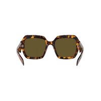 Prada PR28ZS 14L09Z-53 Sage w Honey Tortoise / Dark Brown Lenses