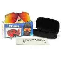 Pit Viper The Heater Flip-Offs White Splatter / Red Orange Mirror Lenses