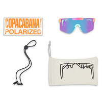 Pit Viper The Copacabana Orange Red w Teal Splatter / Blue Purple Revo Polarised Lenses