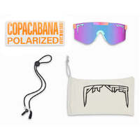 Pit Viper The Copacabana Double Wide Orange Red w Teal Splatter / Blue Purple Revo Polarised Lenses