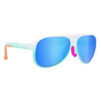 Pit Viper The Bonaire Breeze Lift Offs White w Teal / Blue Purple Revo Lenses