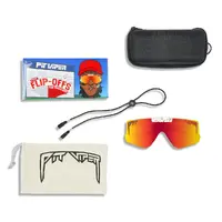 Pit Viper The Heater Flip-Offs White Splatter / Red Mirror Polarised Lenses