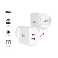 3SIXT Wall Charger 30W USB-C PD + 2.4A