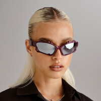 Le Specs Le Siren Ltd Edt LSP2452402 Cyber Grape / Silver Mirror Lenses