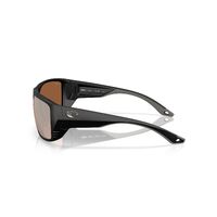 Costa Del Mar Finlet 6S9118 911803-59 Matte Black / Copper Silver Mirror Polarised Lenses