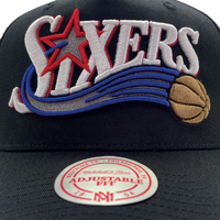 Mitchell & Ness Philadelphia 76ers NBA Team Colour Wordmark MVP Black OSFM MNP72116