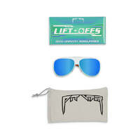 Pit Viper The Bonaire Breeze Lift Offs White w Teal / Blue Purple Revo Lenses