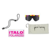 Pit Viper The Italo Single Wide Yellow & Pink / Smoke Polarised Lenses