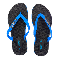 Rockettes Platinum Weave Thongs Black & Blue Available In A Variety Of Sizes