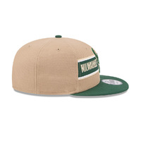 New Era Milwaukee Bucks 9Fifty Draft 2024 Camel Khaki OSFM