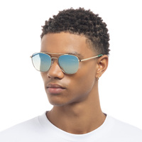 Le Specs Metaphor LSU2429723 Gold / Blue Silver Mirror Lenses