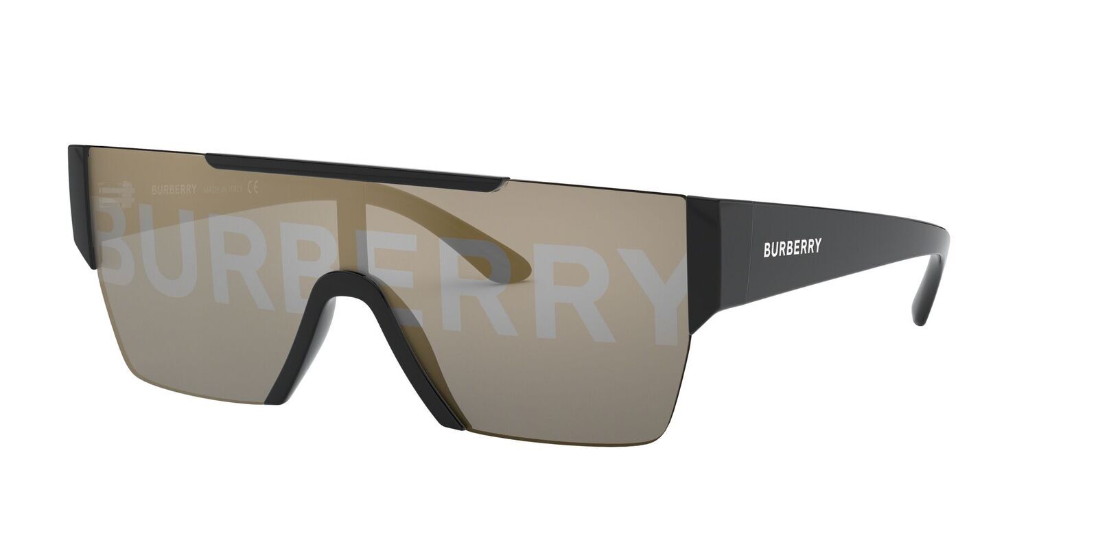 Burberry BE4291 3001/G-38 Black / Grey Tamp Burberry Silver & Gold Lenses
