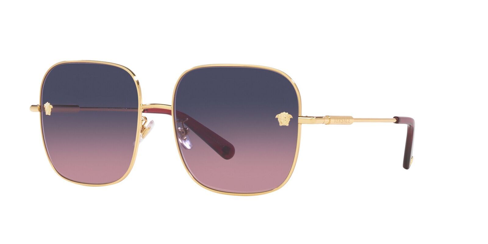 Versace VE2225 60 Grey & Gold Sunglasses | Sunglass Hut USA