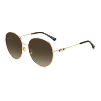 Jimmy Choo NILE/S XMG 2M 63 Gold Black Animal / Brown Lenses