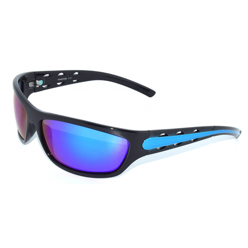 Urban Phantom C12 Black Blue Stripe / Blue Revo Lenses