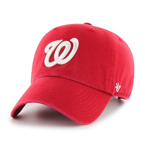 47 Brand Washington Nationals Clean Up Cloth Strap Red OSFM