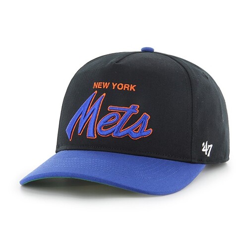 47 Brand New York Mets Cooperstown Black Crosstown Basic Two Tone 47 HITCH