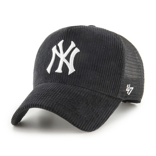 47 Brand New York Yankees MLB MVP DT Snapback Thick Corduroy Black OSFM B-THCMS17EWP-BK