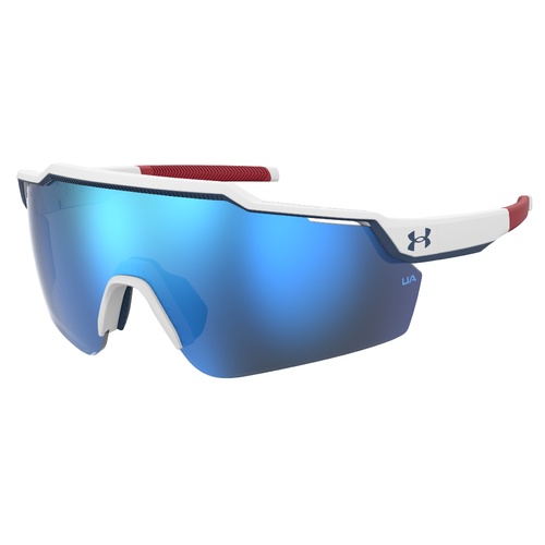 Under Armour UA Levelup WWK W1 99 Matte White Blue / Blue Mirror Lenses