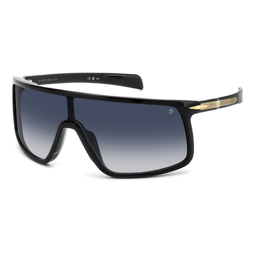 David Beckham DB 99/VISOR 2M2 08 99 Black Gold / Dark Blue Gradient Lenses