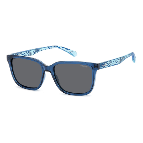 Polaroid Kids PLD 8063/S ZX9 M9 49 Blue Azure / Grey Polarised Lenses