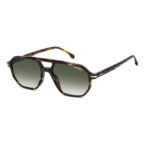 Carrera 341/S 2IK 9K 54 Havana Gold / Green Mirror Lenses