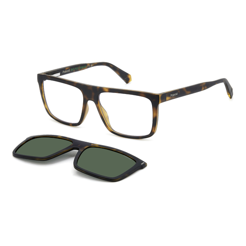 Polaroid Clip-On PLD 6230/CS N9P UC 56 Matte Havana / Green Polarised Lenses