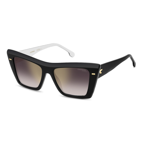 Carrera 3046/S 80S YK 54 Black White / Burgundy Gradient Gold Mirror Lenses