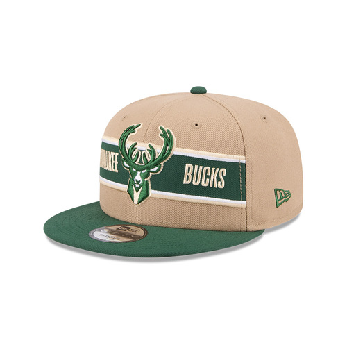 New Era Milwaukee Bucks 9Fifty Draft 2024 Camel Khaki OSFM