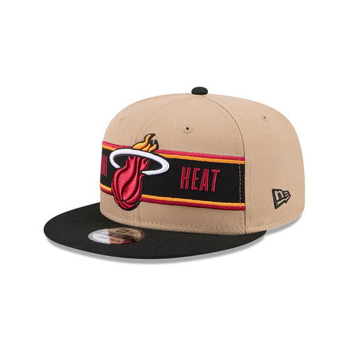 New Era Miami Heat 9Fifty Draft 2024 Camel Khaki OSFM