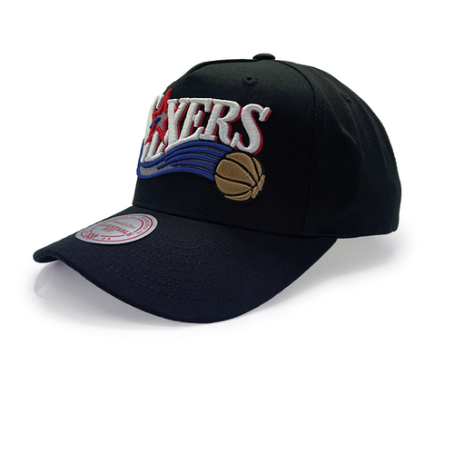 Mitchell & Ness Philadelphia 76ers NBA Team Colour Wordmark MVP Black OSFM MNP72116