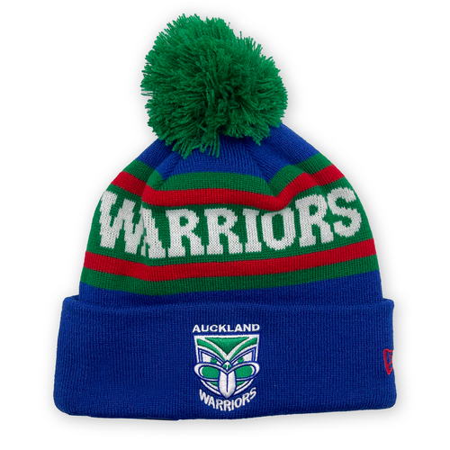 New Era New Zealand Warriors Beanie Spellout Blue OSFM