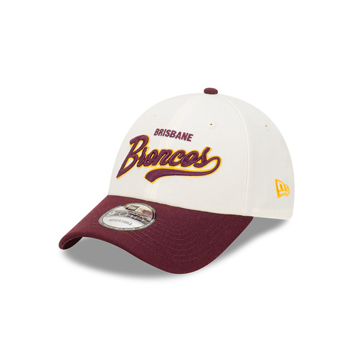 New Era Brisbane Broncos 9Forty Two Tone Script Beige OSFM