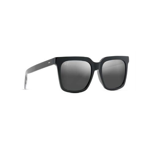 Maui Jim Rooftops DSB898-02 Black w Crystal / Dual Mirror Silver to Black Polarised Lenses