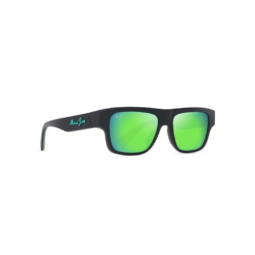 Maui Jim Kokua GM638-02 Matte Black w Gradient Effect / MauiGreen Polarised Lenses