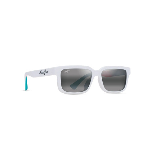 Maui Jim Hiapo Asian Fit 655-05 Matte White / Neutral Grey Polarised Lenses